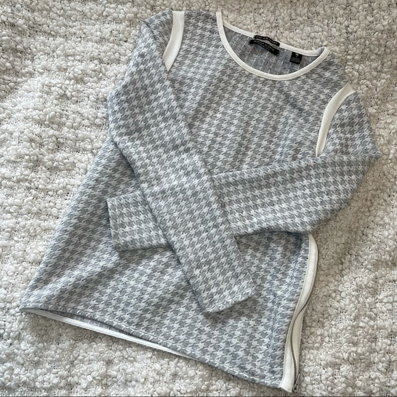 MAISON Scotch Houndstooth Cotton Blend Crewneck Sweater XS - Picture 6 of 6